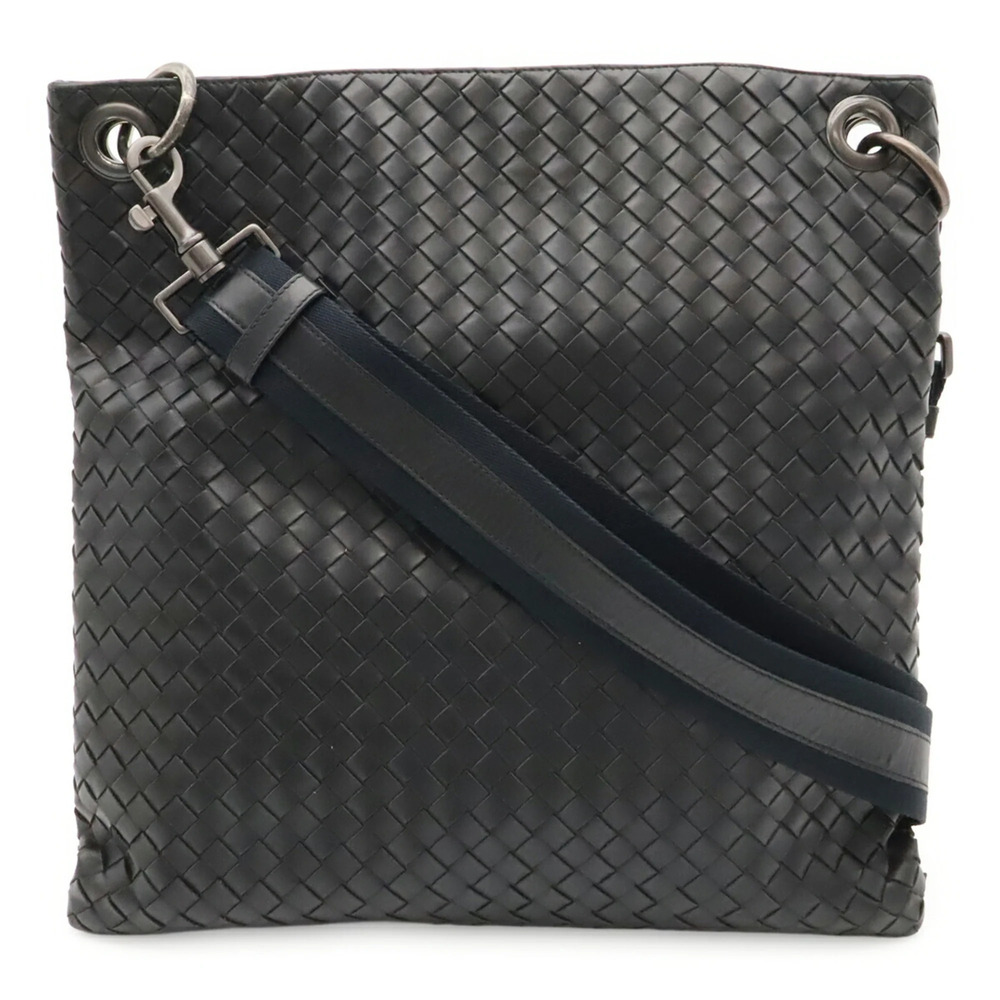 BOTTEGA VENETA Black Intrecciato Shoulder Bag